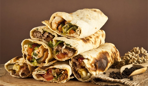 Chicken / Lamb  Sheesh Kebab Wrap